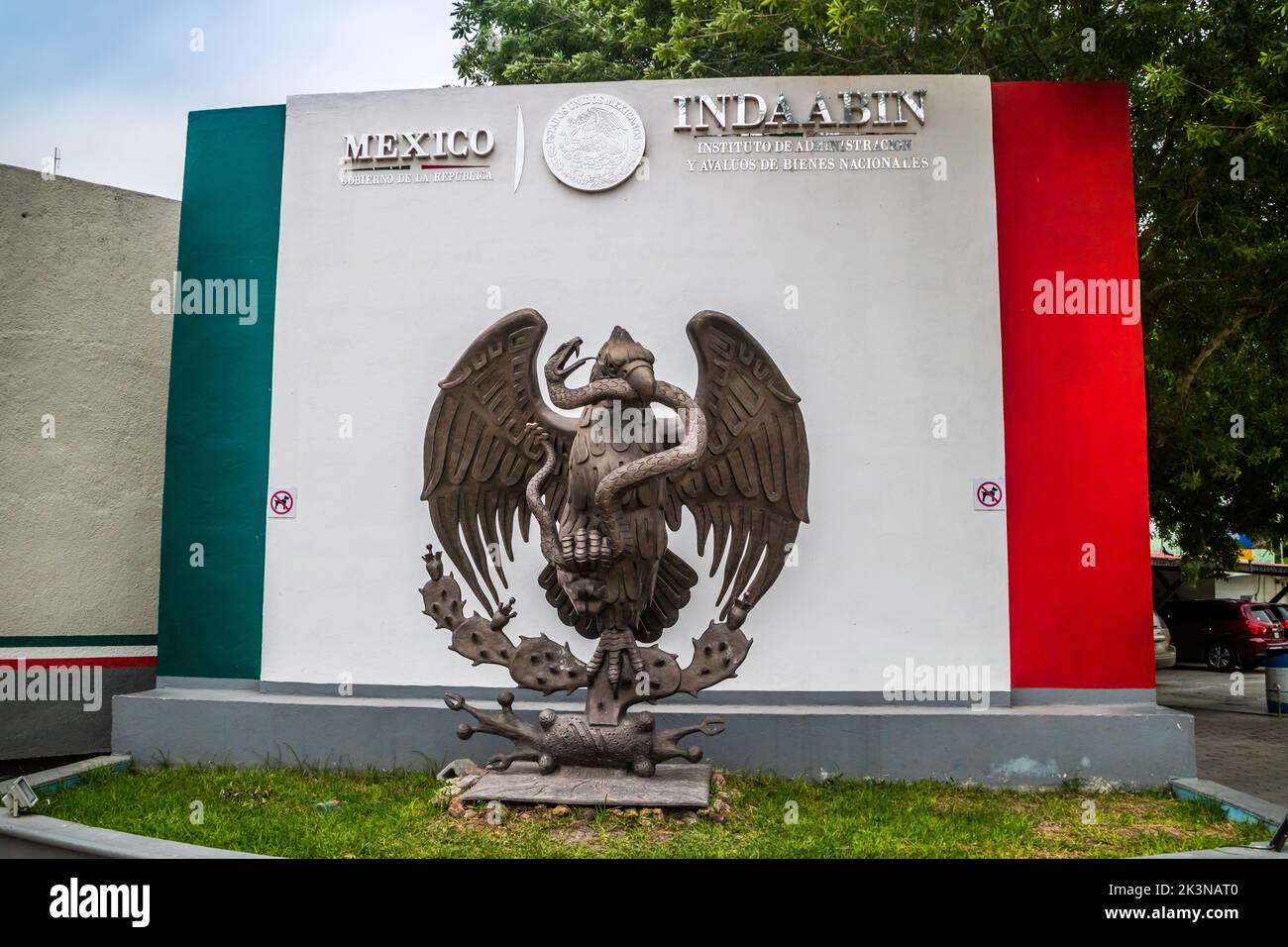 The center of administration in Nuevo Progreso, Mexico Stock Photo