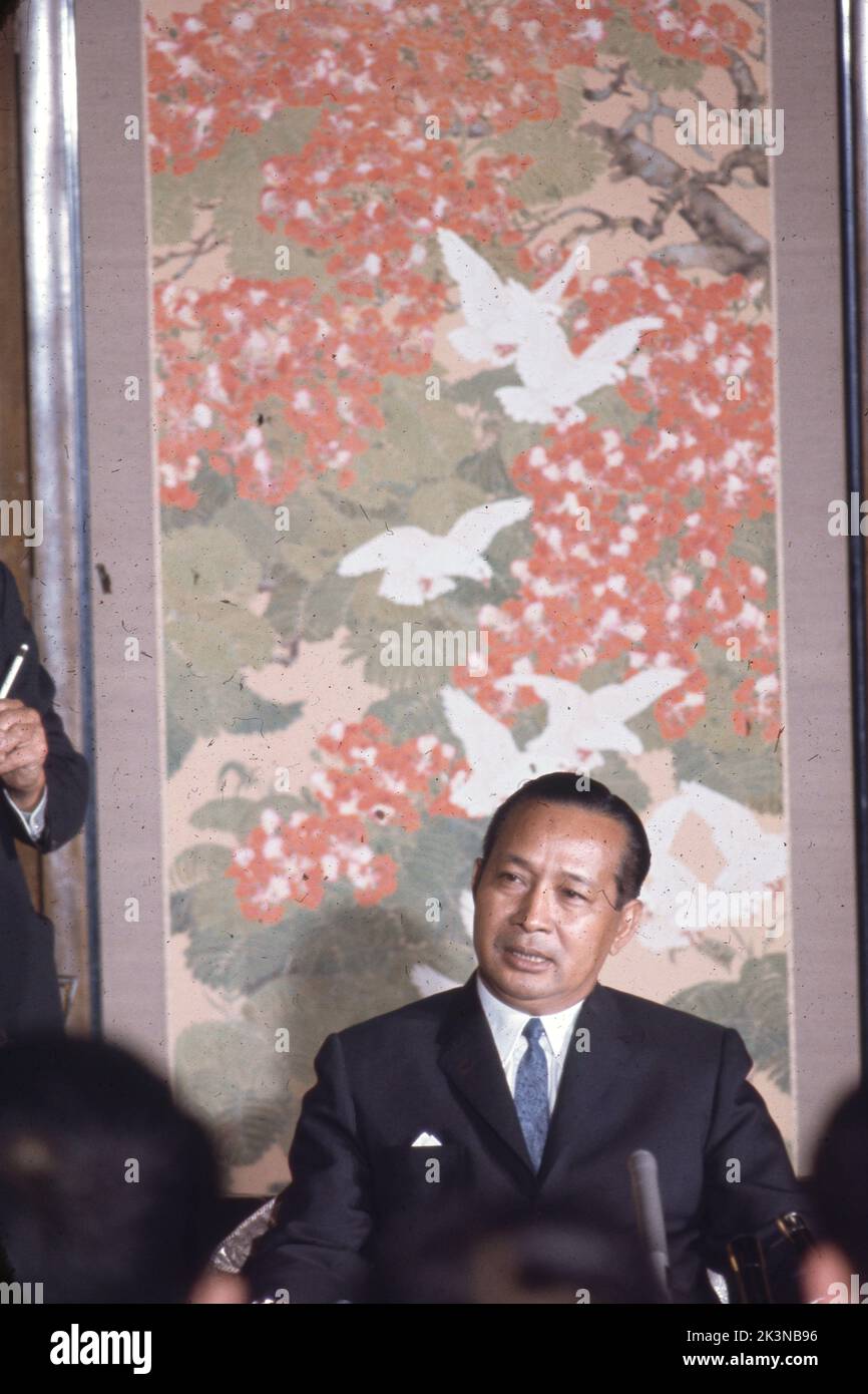 March 27, 1968, Jakarta, Indonesia: President of Indonesia SUHARTO during a meeting of government officials. Suharto was an Indonesian army officer and politician, who served as the second and the longest serving president of Indonesia from 1968-1998. Widely regarded as a military dictator by international observers, Suharto led Indonesia through a dictatorship for 31 years, from the fall in 1967 until his resignation in 1998. (Credit Image: © Keystone Press Agency/ZUMA Press Wire). Stock Photo
