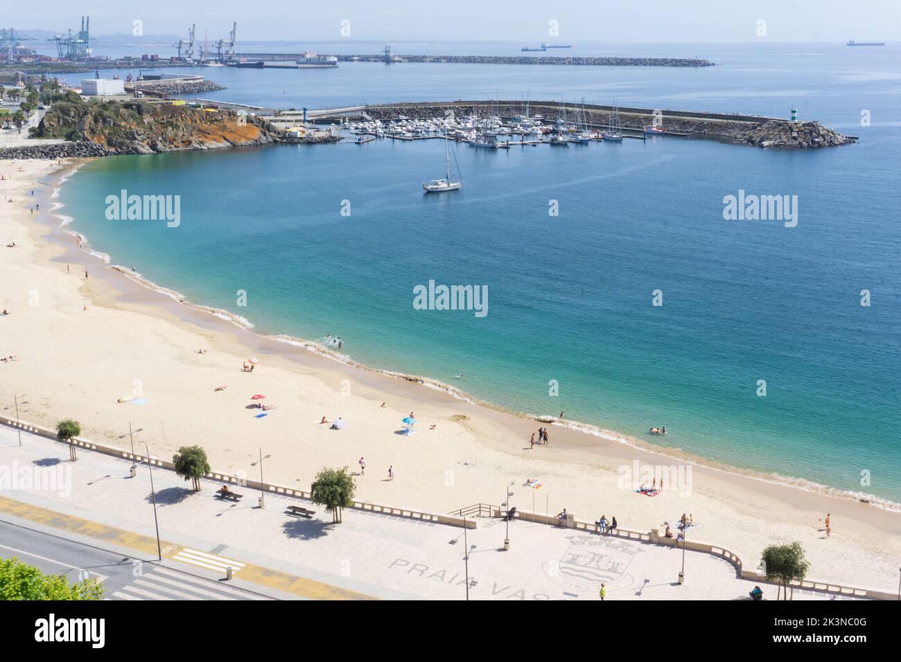 Vasco da Gama beach in the Portuguese city of Sines Stock Photo