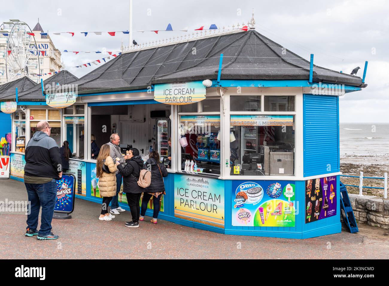 Ice Cream Parlour at the entrance to Llandudno Pier in Llandudno, North