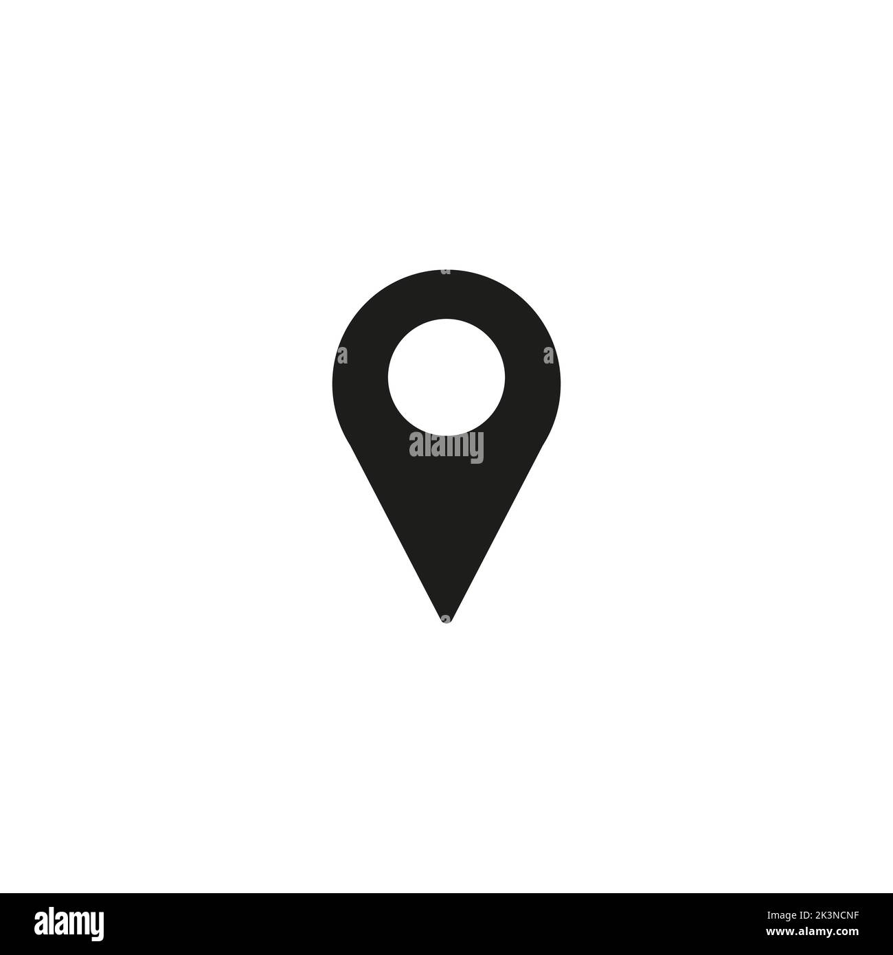 pin point icon. red map location pointer symbol isolated on white ...