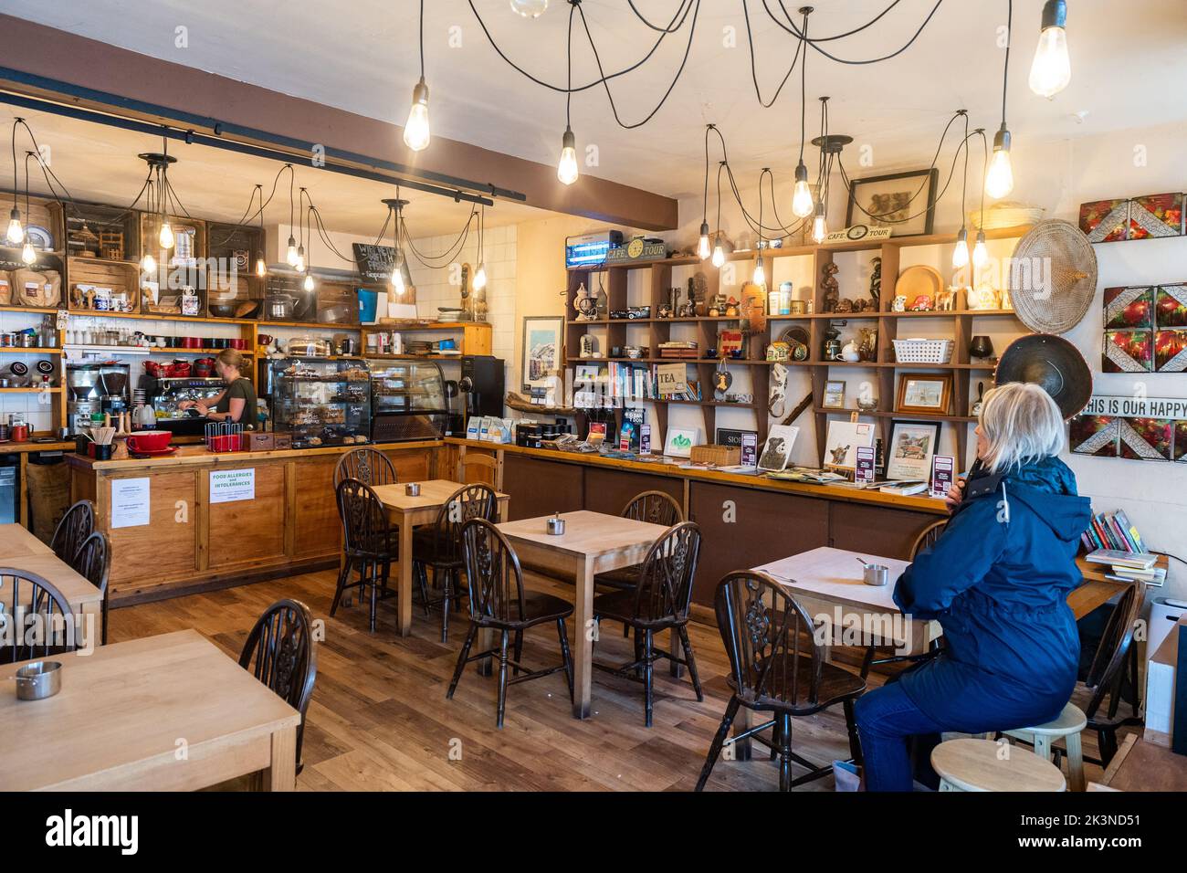 Coffee Shop in Porthmadog, North Wales, UK Stock Photo Alamy