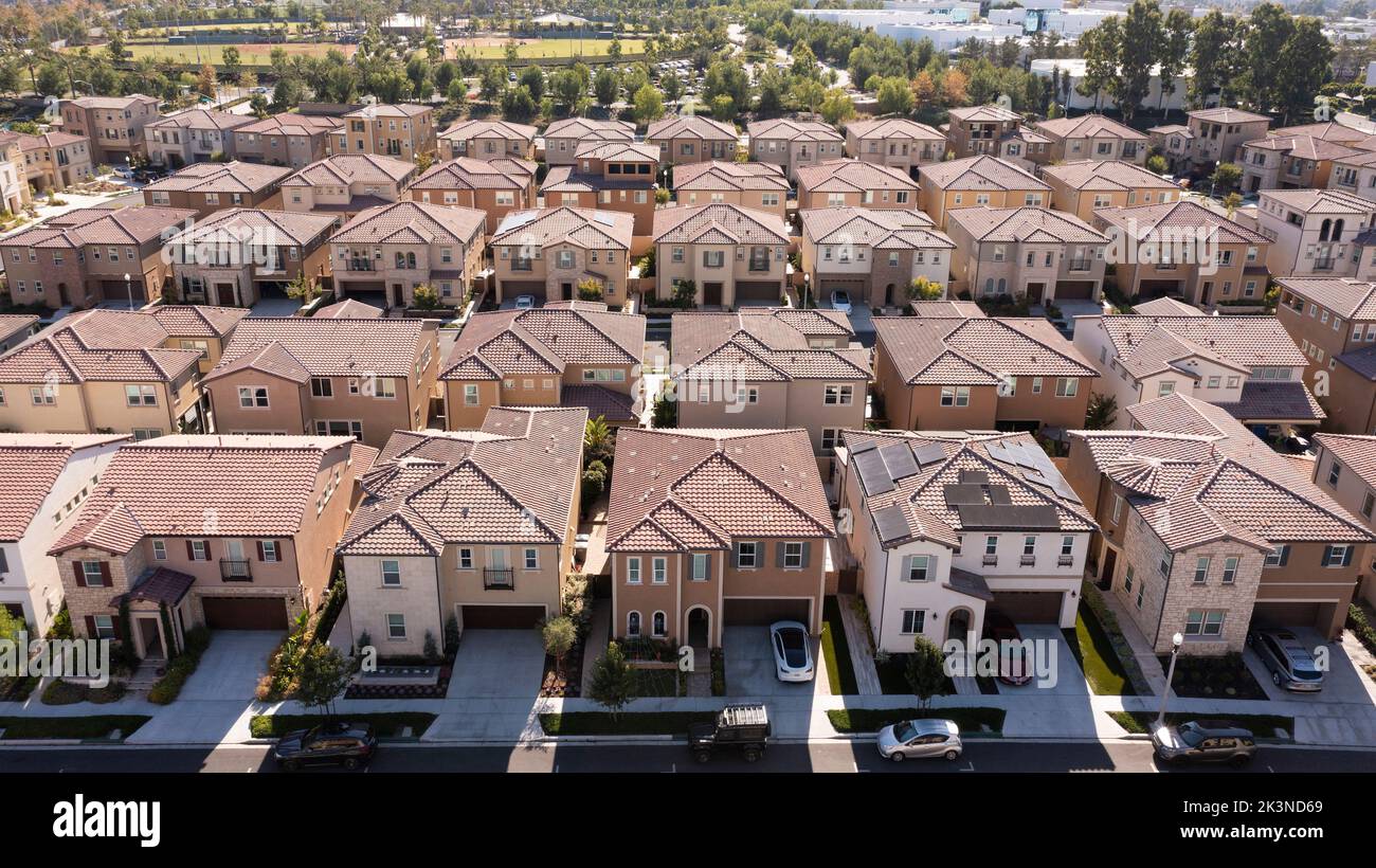 Aerial view of housing in the Foothill Ranch area of Lake Forest