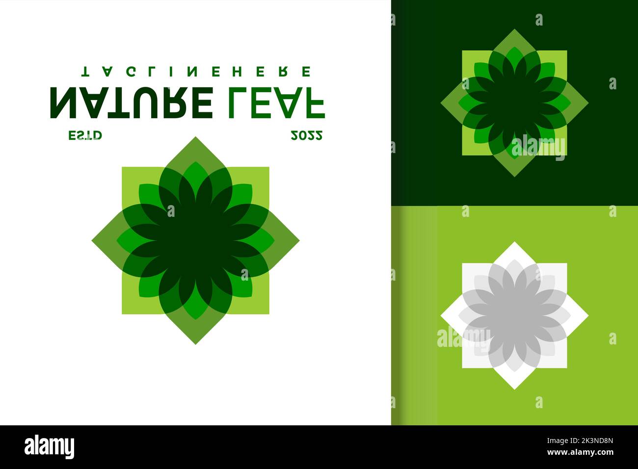 An illustration of the Nature Leaf modern logo design Stock Vector ...