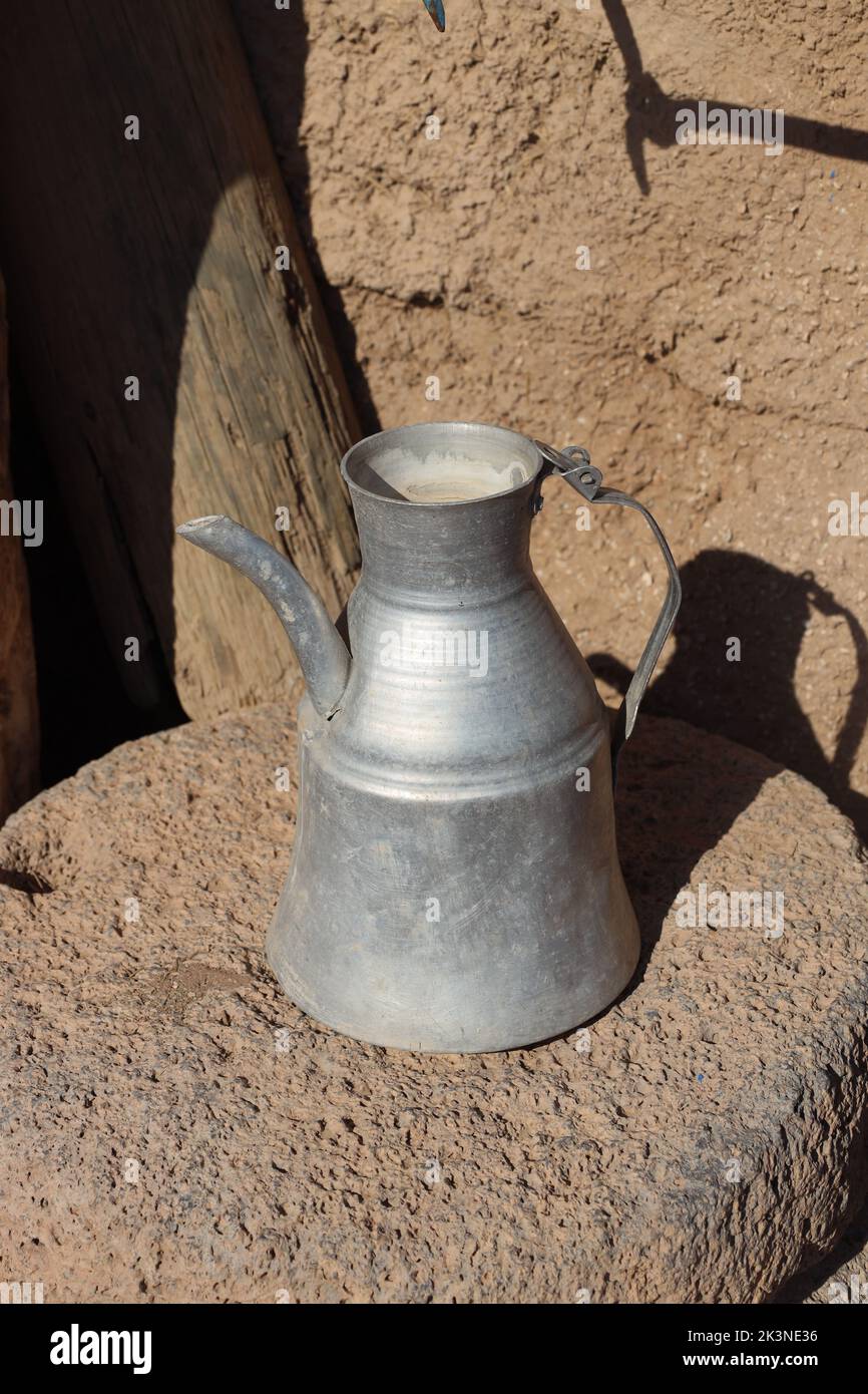 Old rusty canister. Metalware used to heat water in Turkey in the past