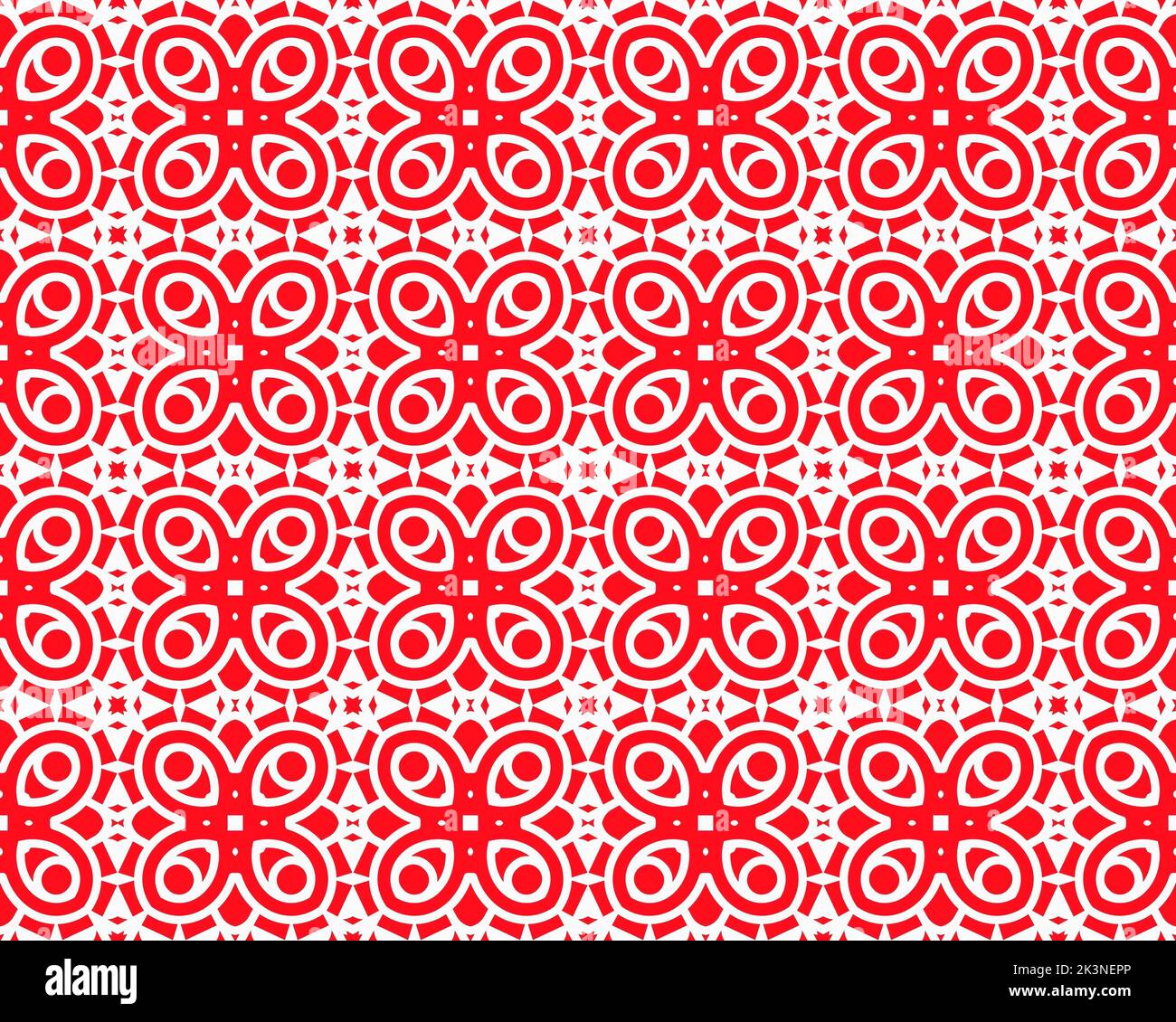 Abstract Red seamless repeat pattern flat style Ornament geometric