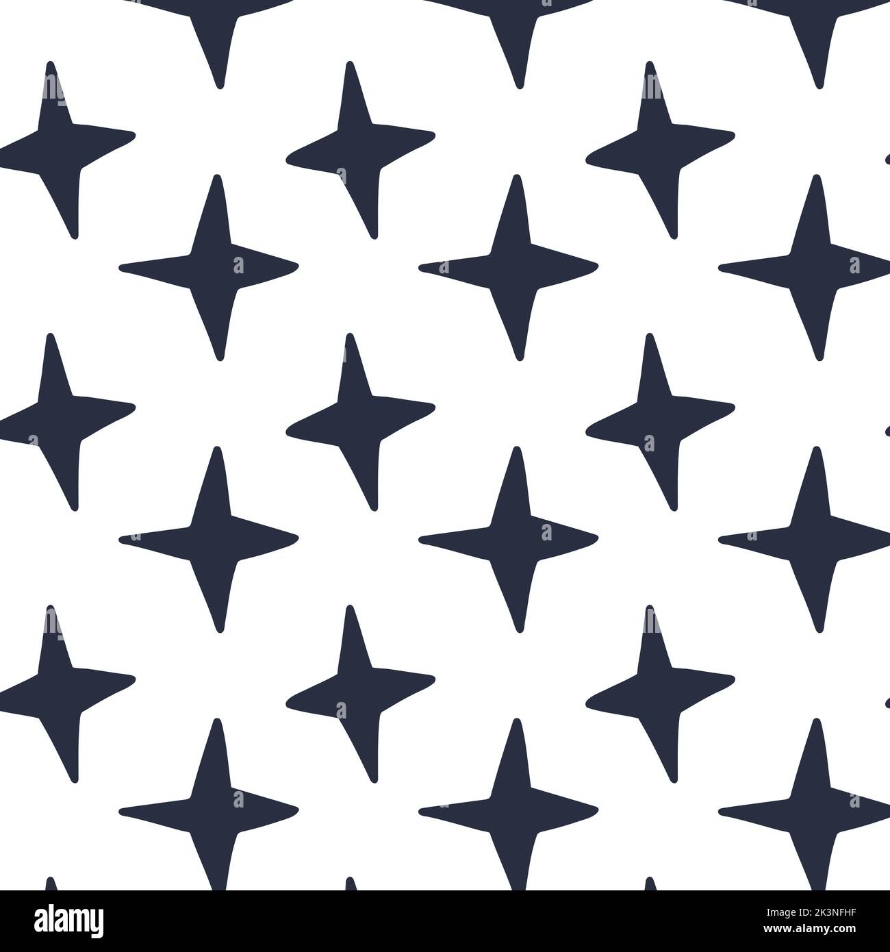 Black stars minimalism style seamless pattern Stock Vector Image & Art