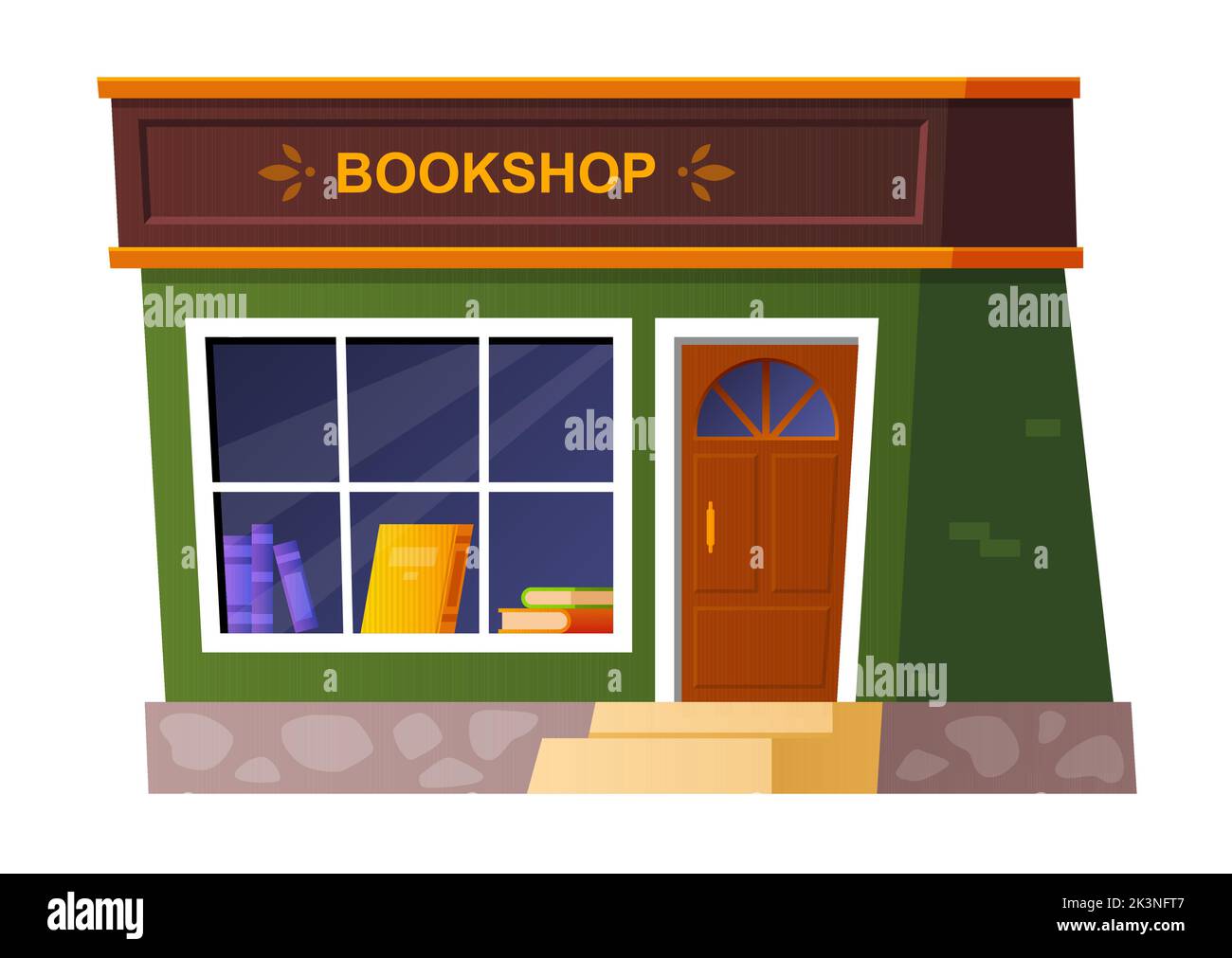 Bookstore - modern flat design style single isolated image Stock Vector