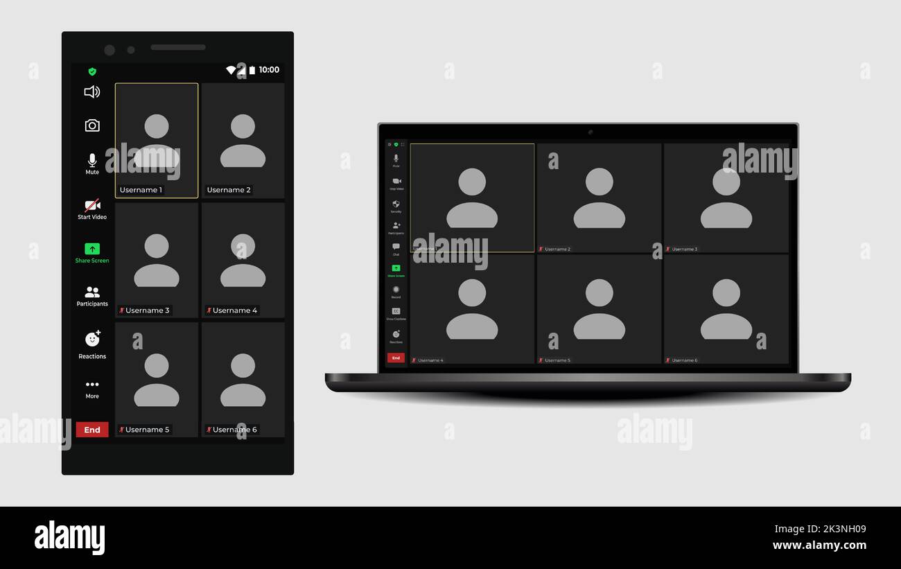 Zoom meeting interface hi-res stock photography and images - Alamy