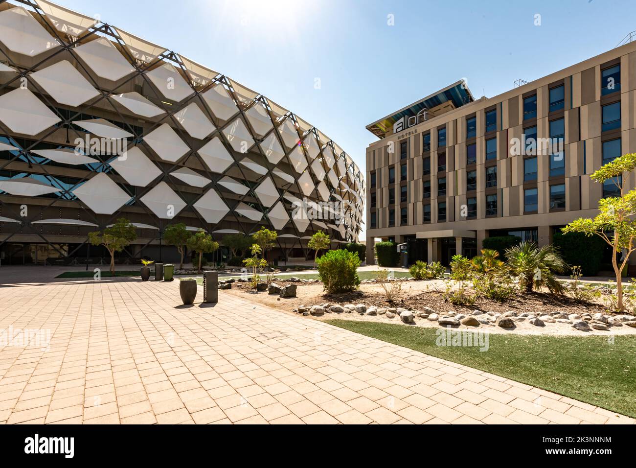 Hazza Bin Zayed Stadium situated next to Al Ain Square in Al Ain