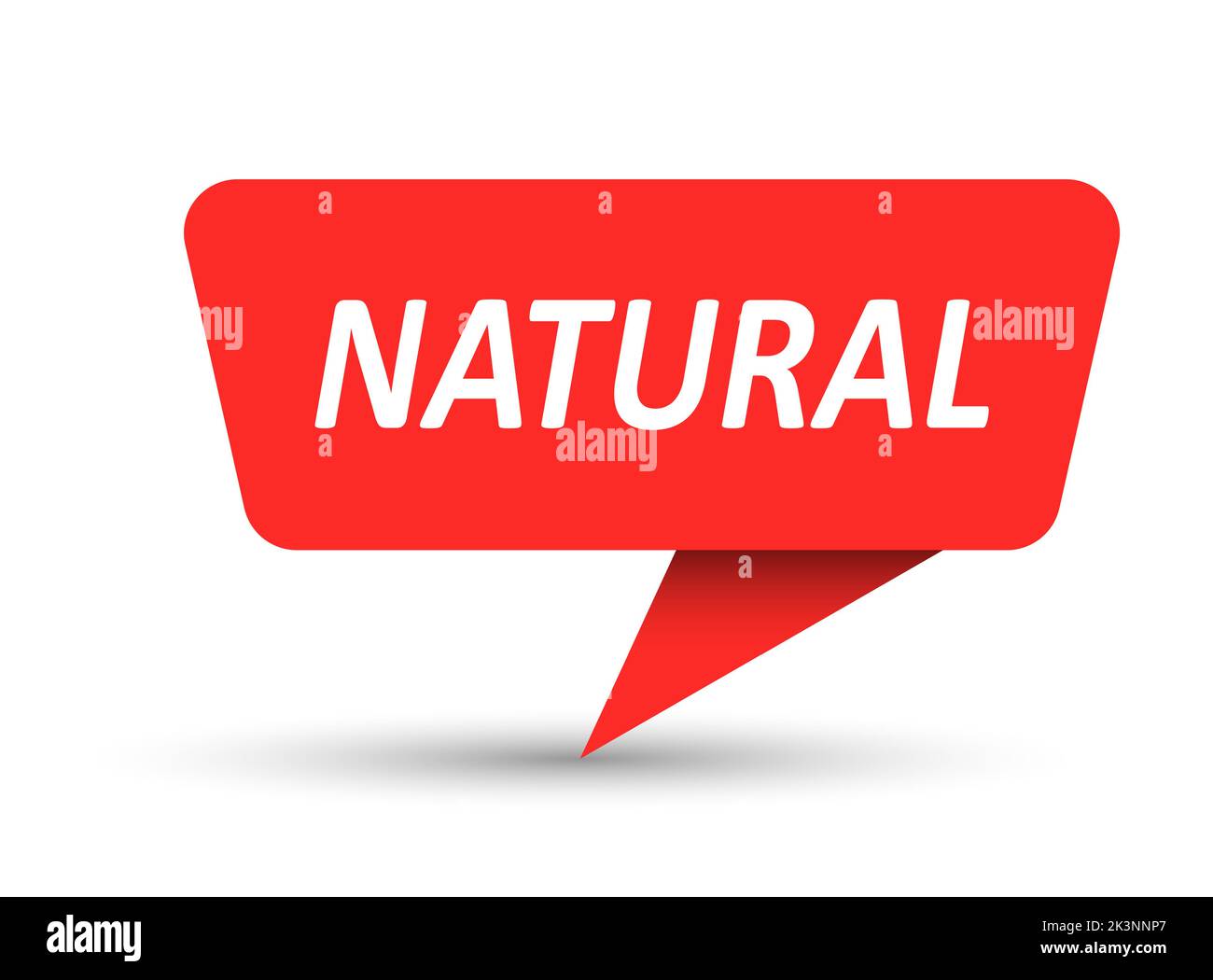 NATURAL. Vector banner, pointer, sticker, label or speech bubble. Template for websites, applications and creative ideas. Vector design Stock Vector