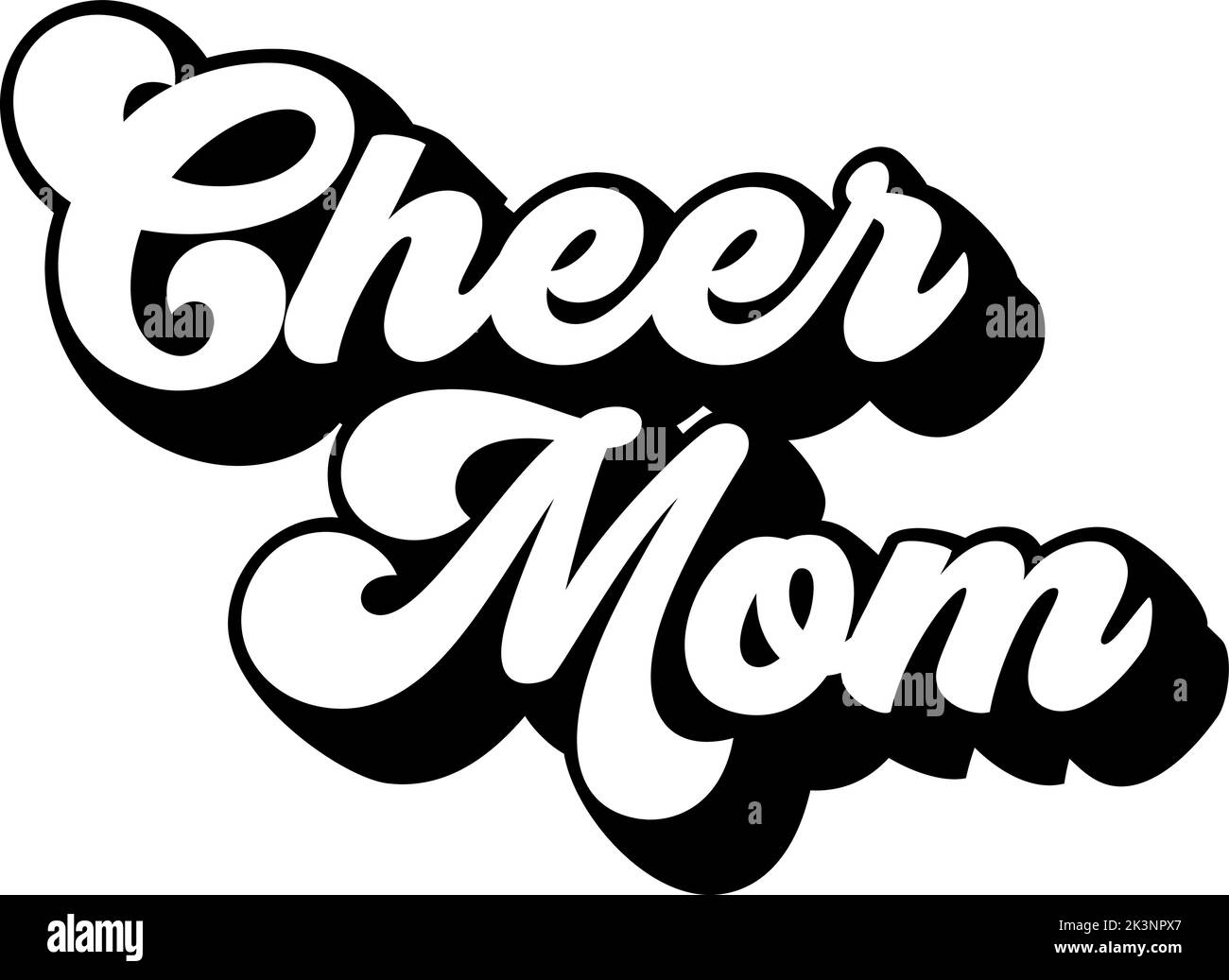 Cheer Mom lettering for t-shirt personalization, Game Day Vibes Stock Vector