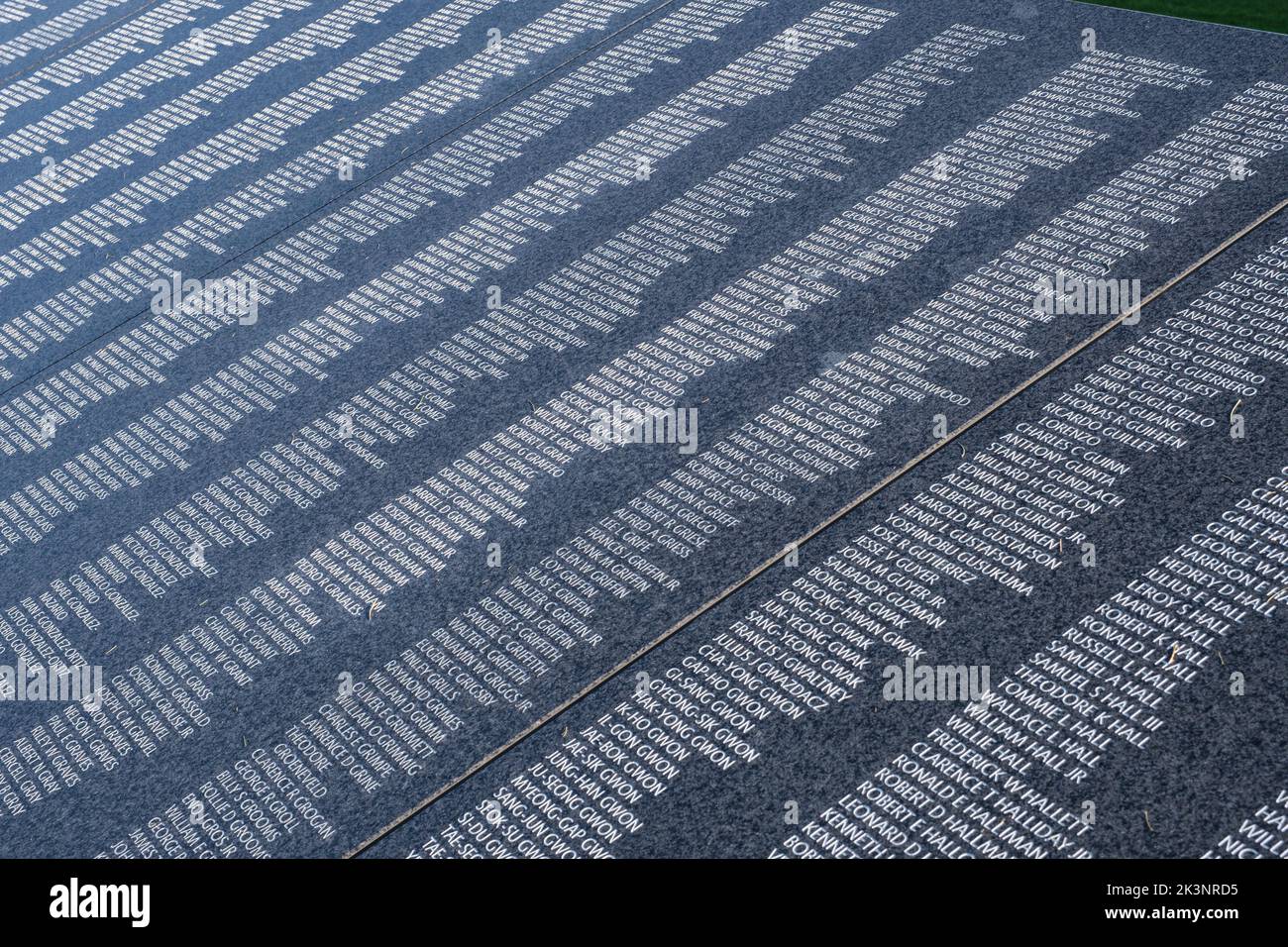 Korean War Memorial, Wall of Remembrance Containing Names of American ...
