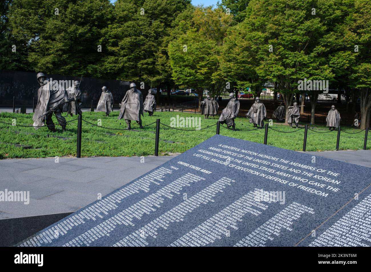 Korean War Memorial, Wall of Remembrance Containing Names of American