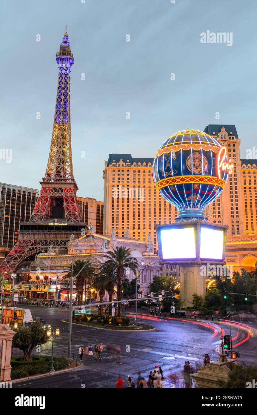 The Paris Hotel in Las Vegas, Nevada, USA Stock Photo
