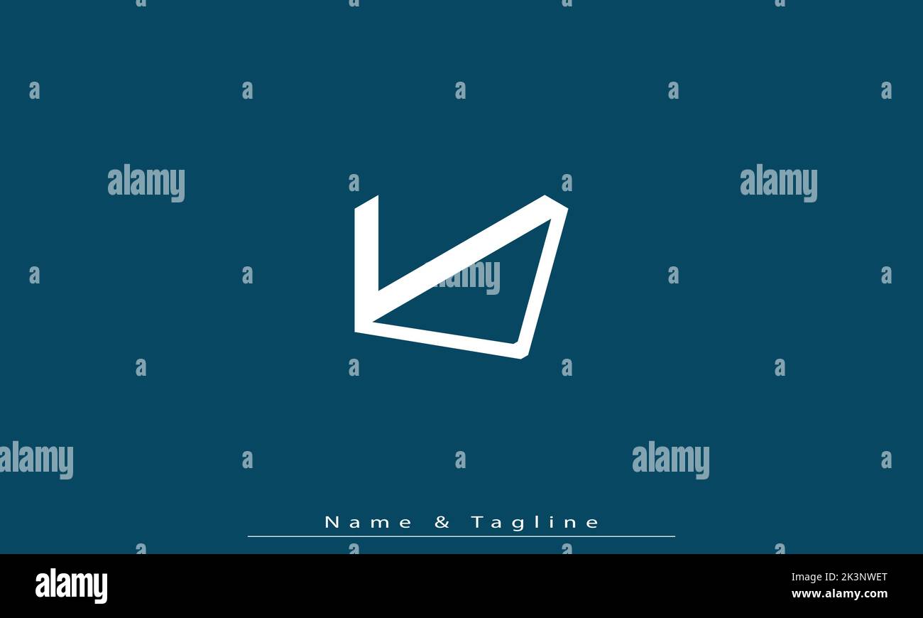 Alphabet letters Initials Monogram logo LV , VL Stock Vector