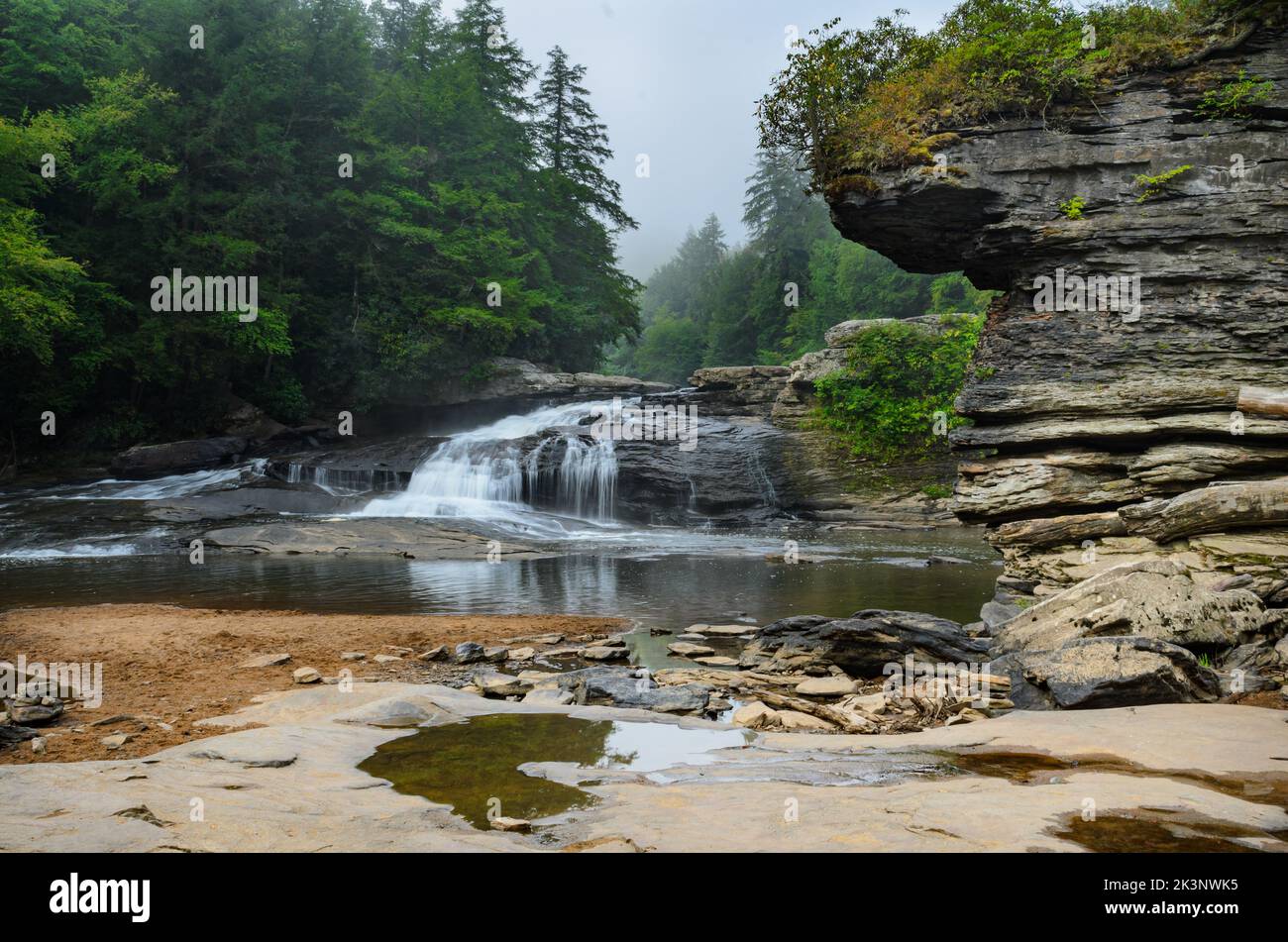 Swallow Falls in the Youghiogheny River in Garrett County, Maryland, USA Stock Photo