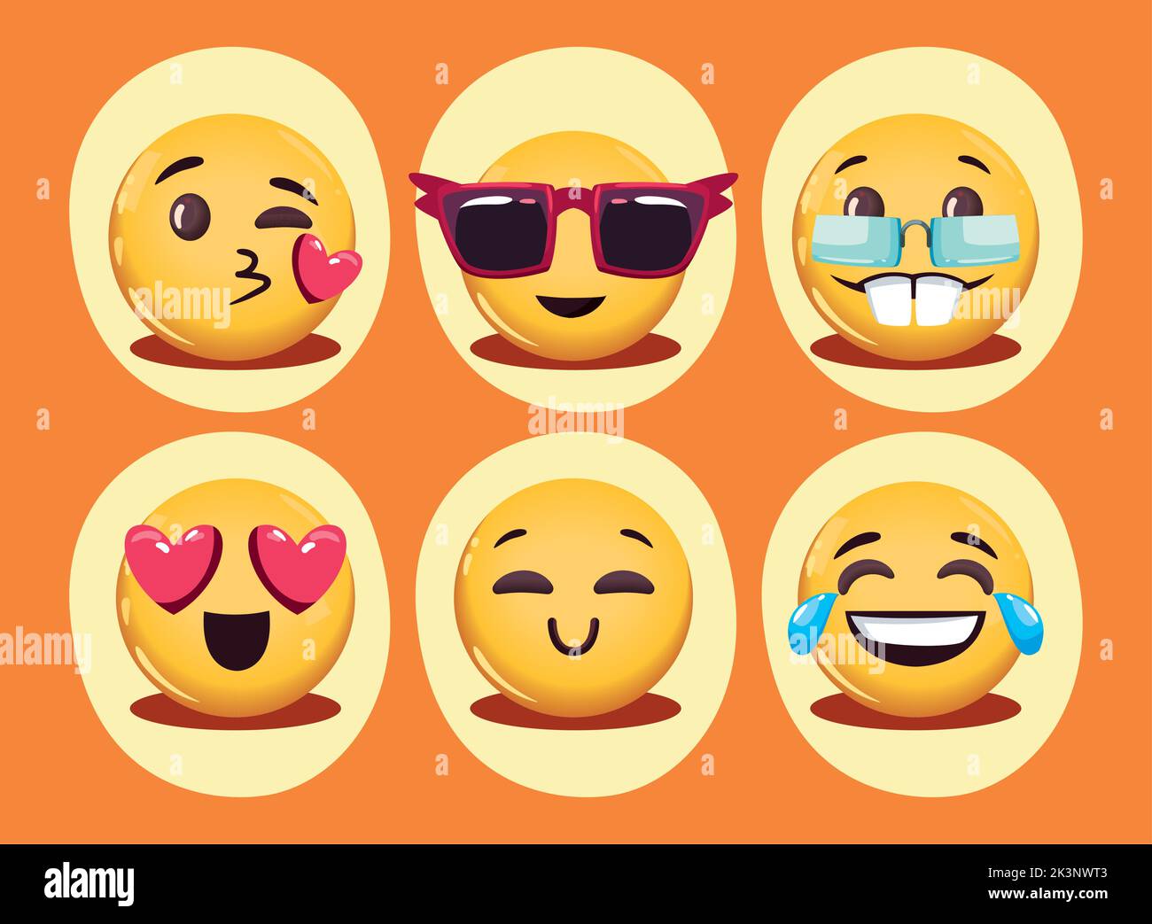 flat emojis set Stock Vector Image & Art Alamy