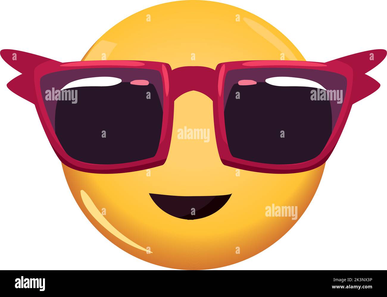 flat cool emoji Stock Vector Image & Art - Alamy