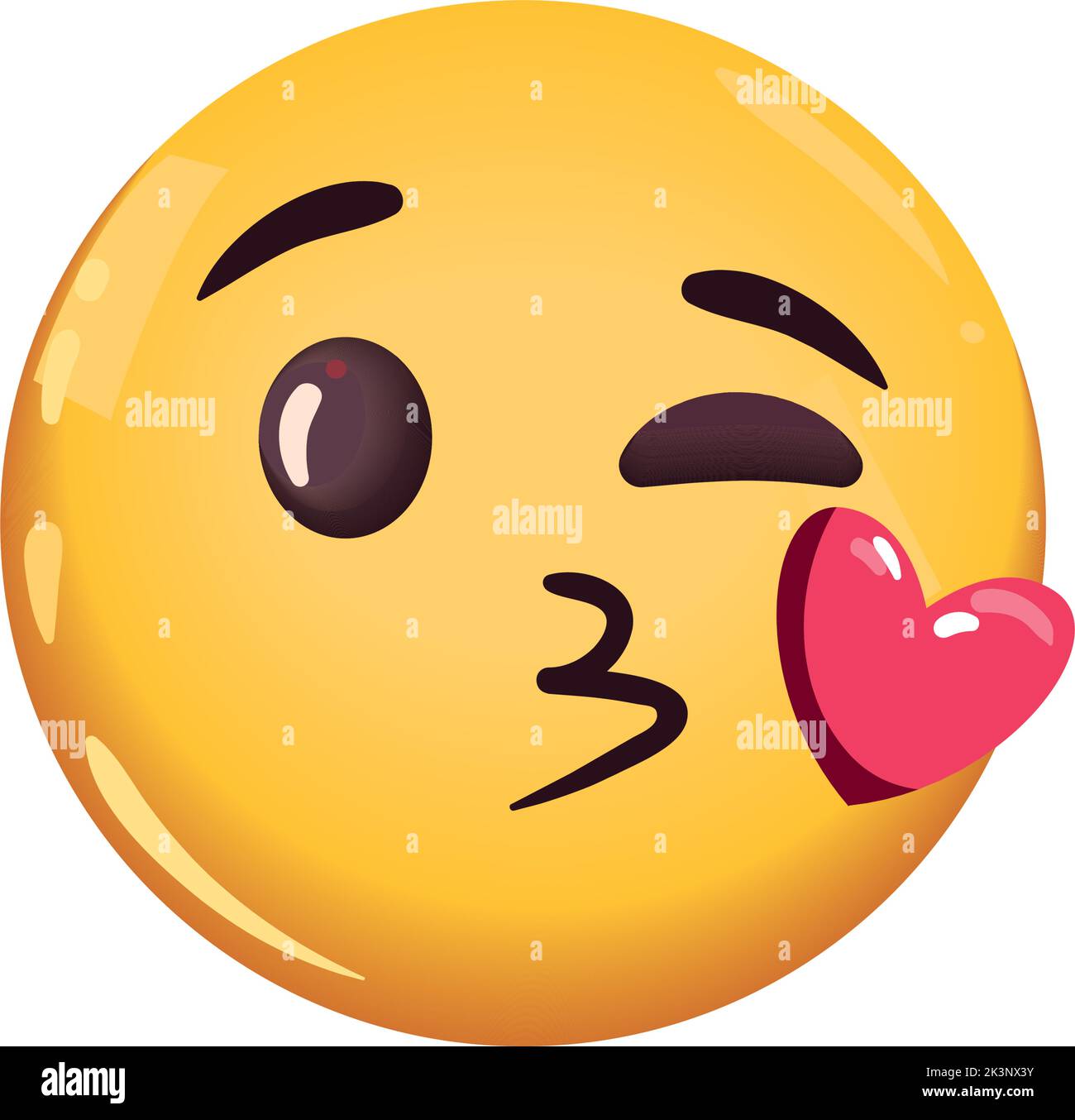 flat kissing emoji Stock Vector Image & Art Alamy