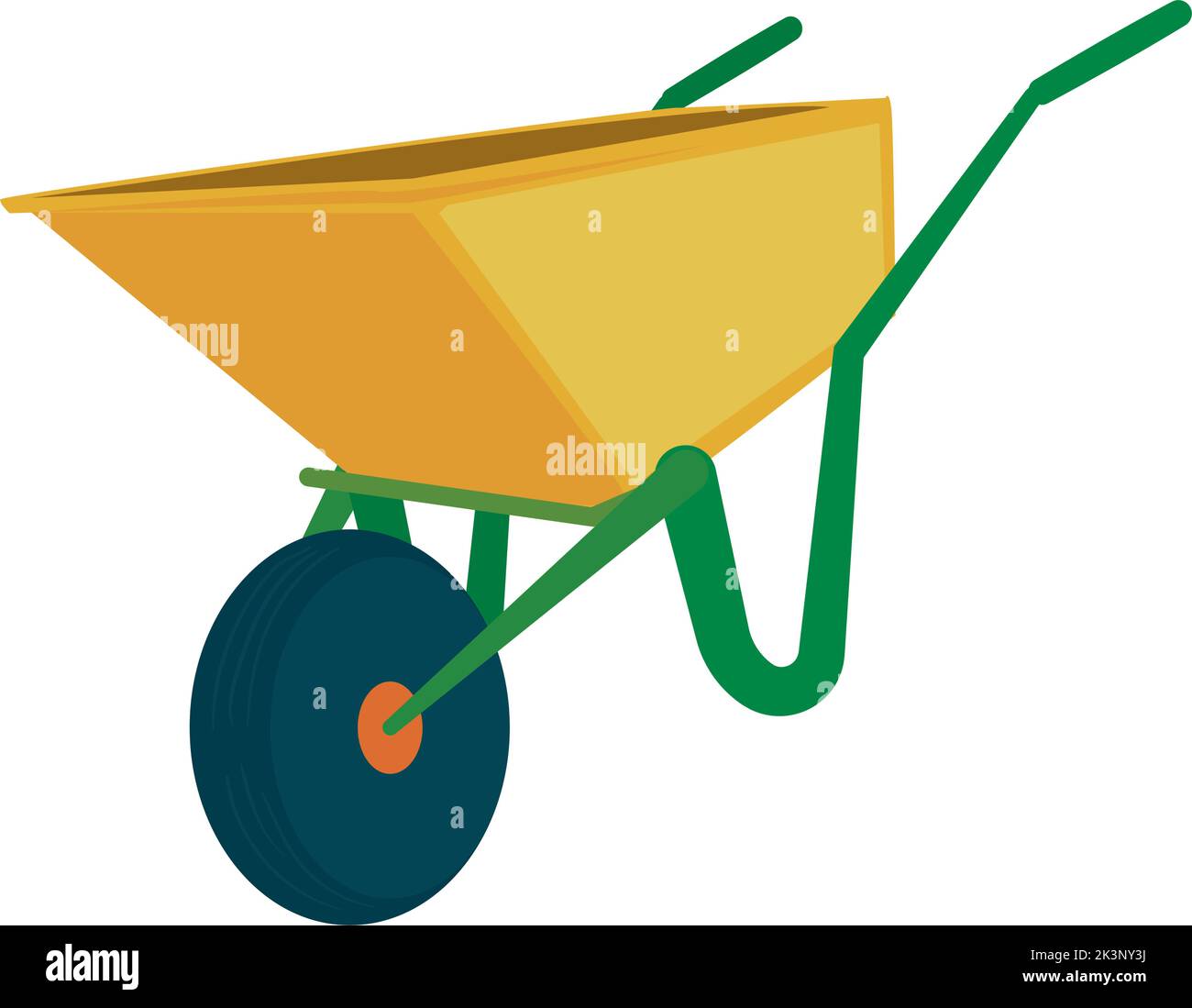 yellow wheelbarrow design Stock Vector Image & Art Alamy