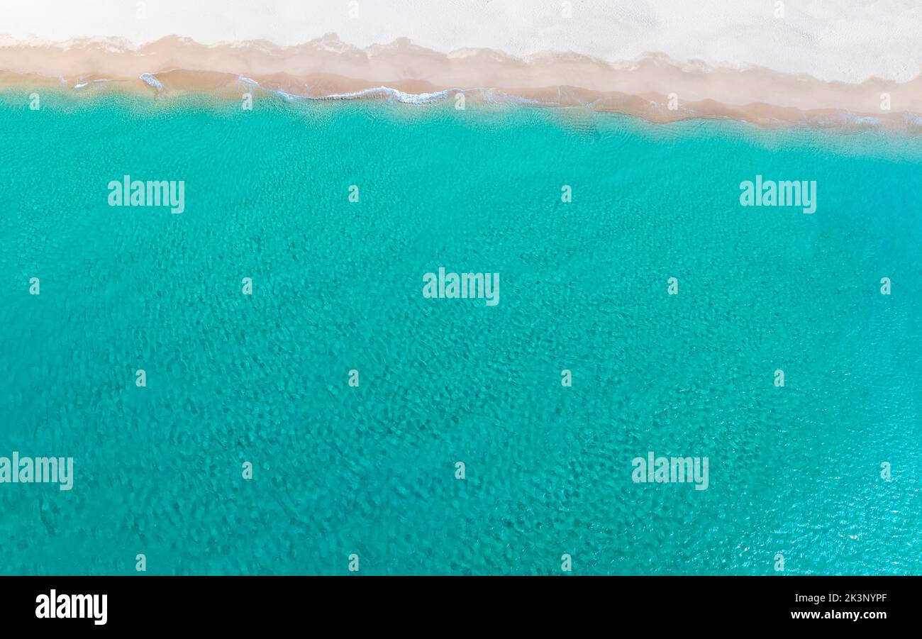 Aerial view of white and clean beach Stock Photo - Alamy