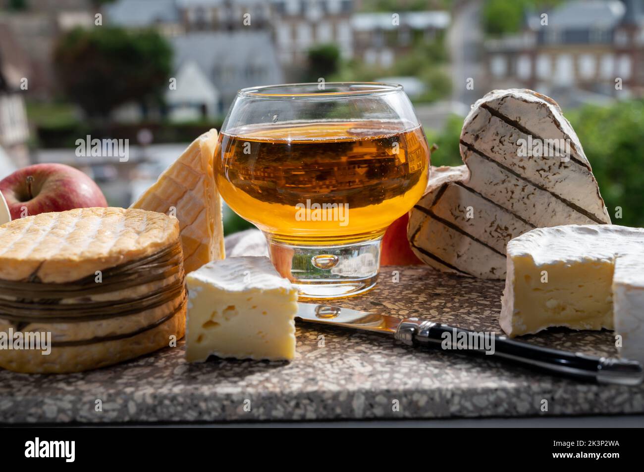 Cow cheeses of Normandy region camembert, livarot, neufchatel, pont l