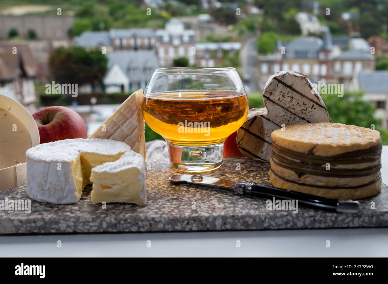 Cow cheeses of Normandy region camembert, livarot, neufchatel, pont l