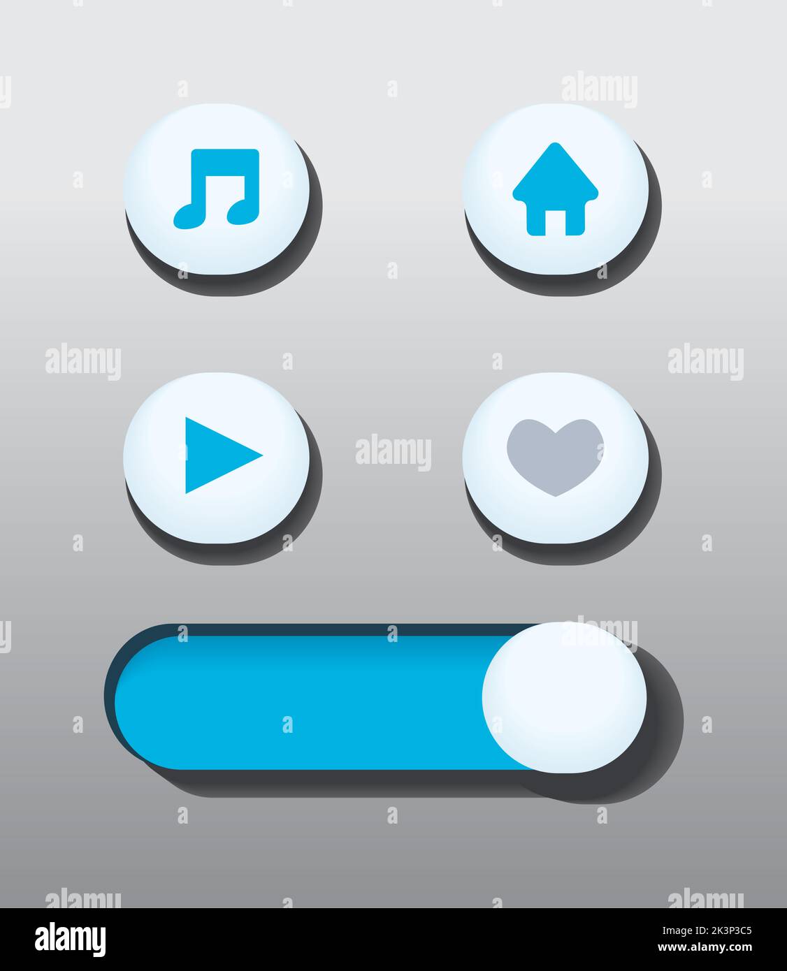 flat UI buttons bundle Stock Vector Image & Art - Alamy