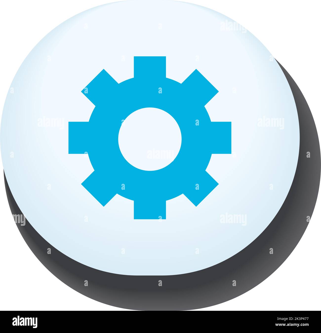 flat cogwheel button Stock Vector Image & Art - Alamy