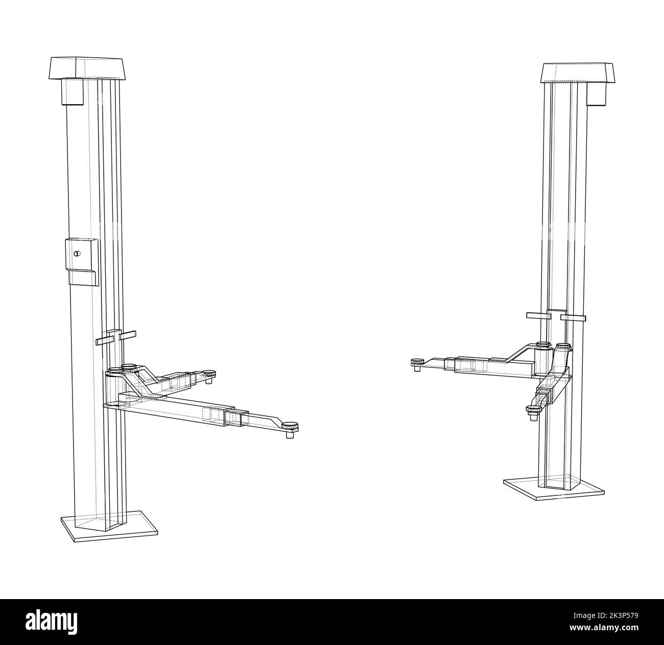 Car lift stand tower. Vector Stock Vector Image & Art Alamy