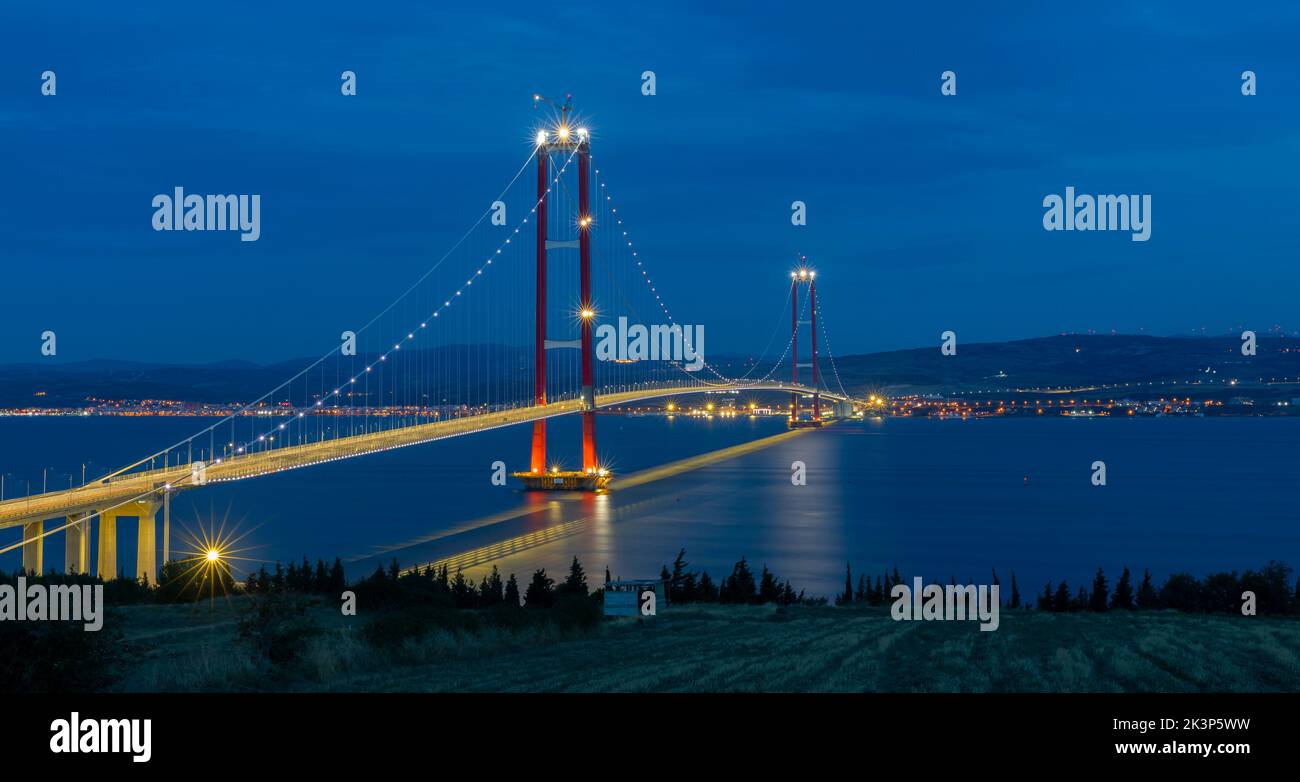 new bridge connecting two continents 1915 canakkale bridge (dardanelles