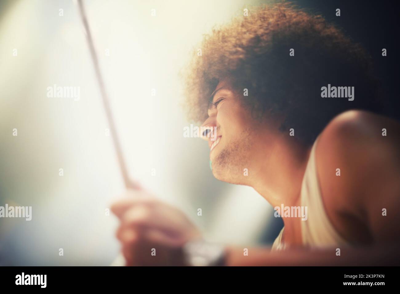 a young drummer performing on stage. This concert was created for the
