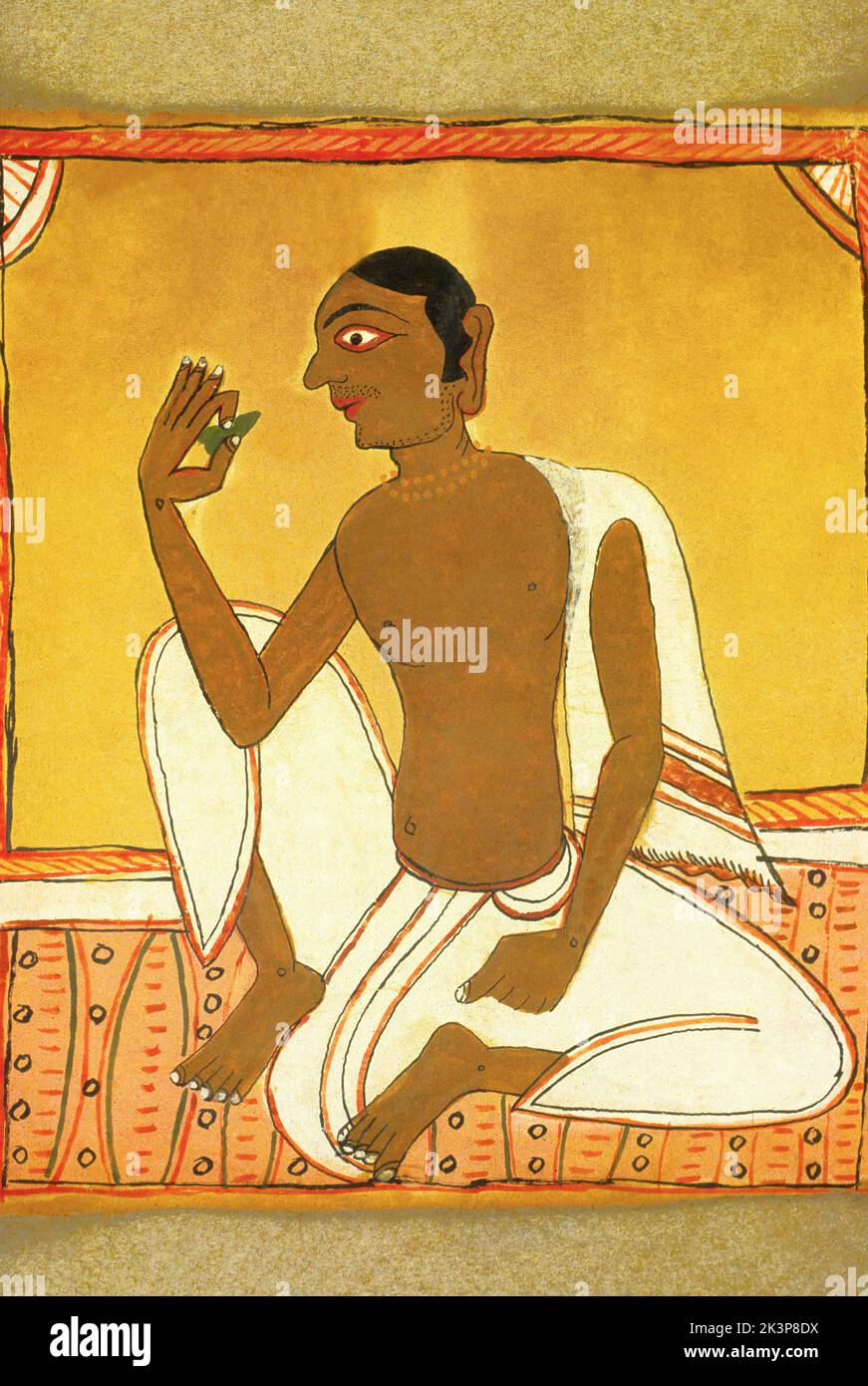 India: Bengal, 19th century, Chakshu-dana posthumous portrait Stock Photo