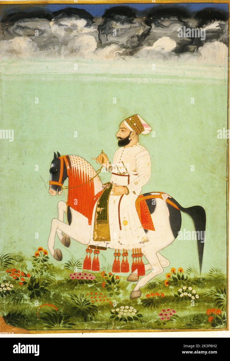 India: Kelwa, Circa 1725, Kelwa raja: Rather Kishandasji Stock Photo