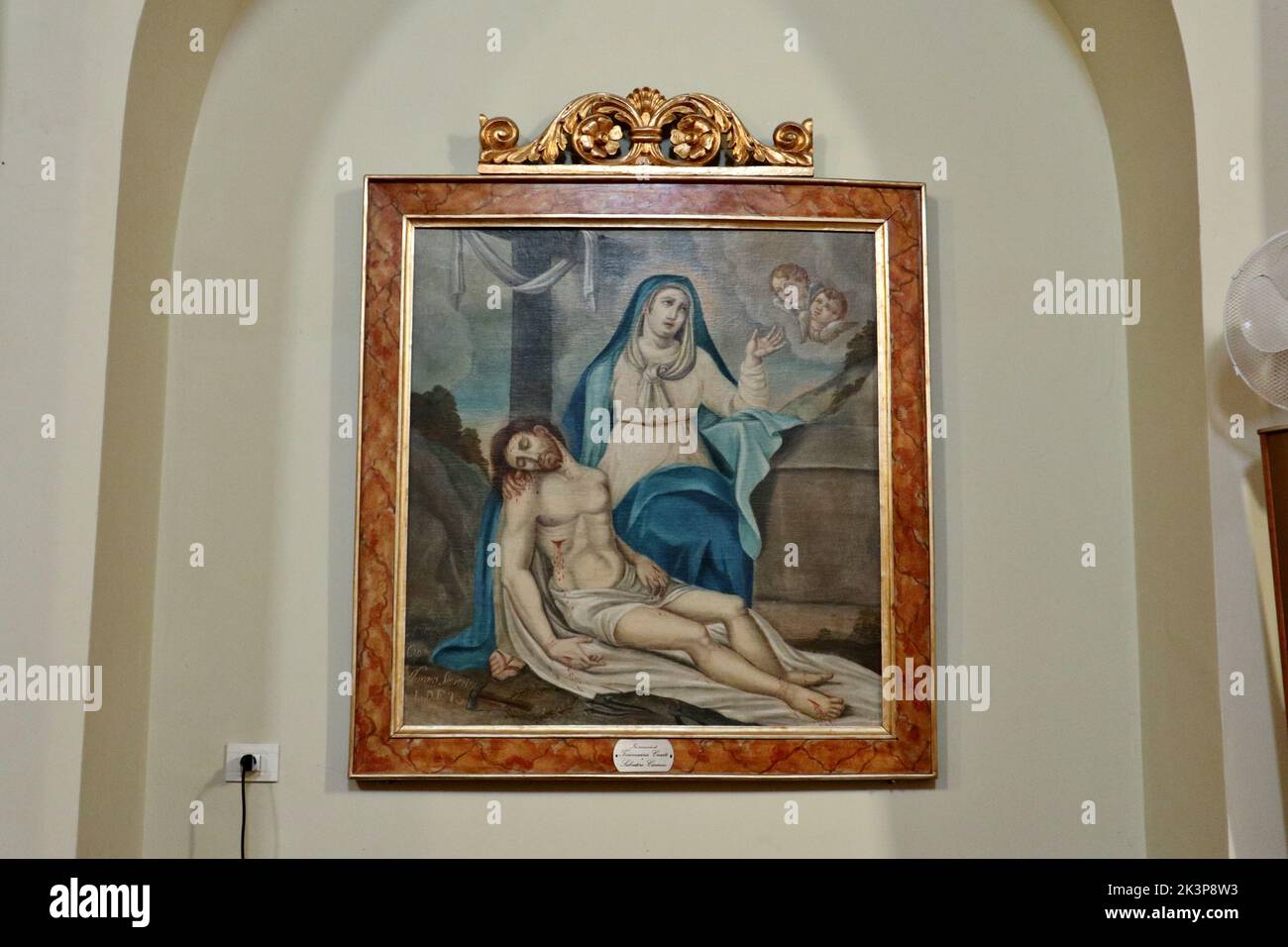 Camerota - Quadro ottocentesco della Pietà nella Chiesa di Santa Maria delle Grazie Stock Photo