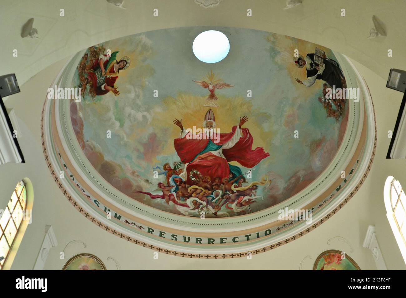 Camerota - Volta affrescata dell'abside della Chiesa di Santa Maria delle Grazie Stock Photo