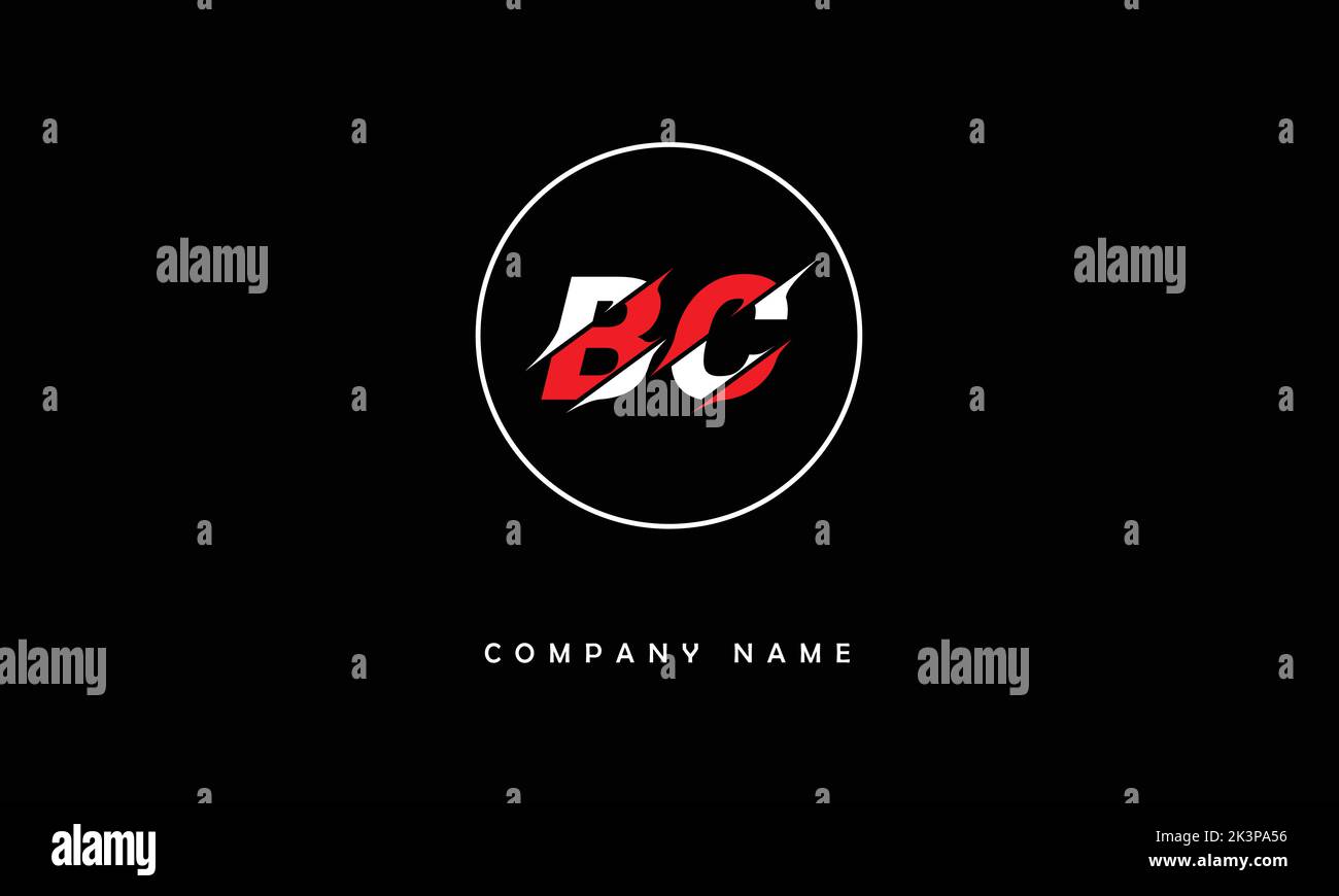 BC, CB Abstract Letters Logo Monogram Stock Vector