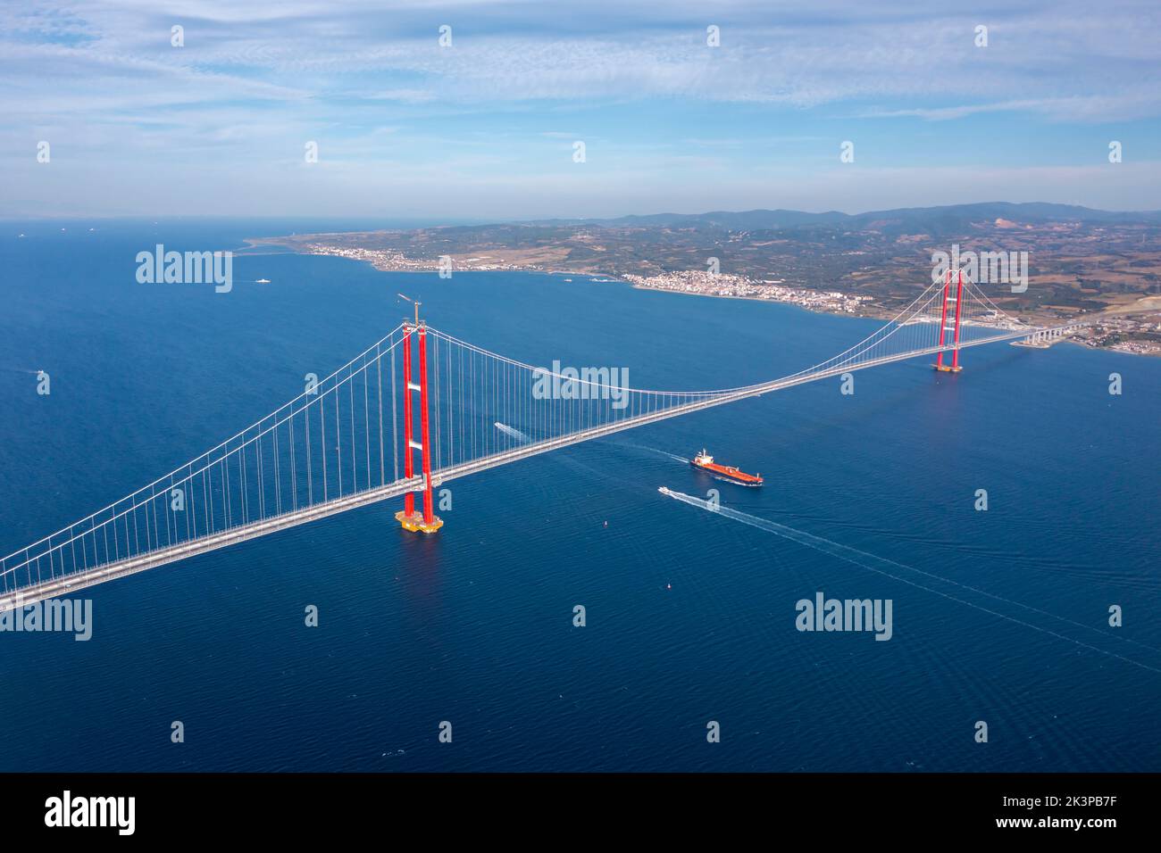 new bridge connecting two continents 1915 canakkale bridge (dardanelles