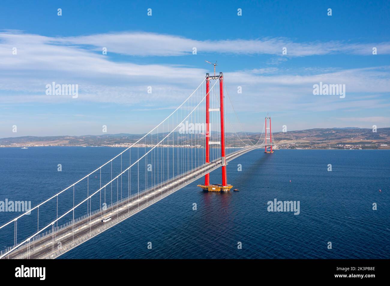 new bridge connecting two continents 1915 canakkale bridge (dardanelles