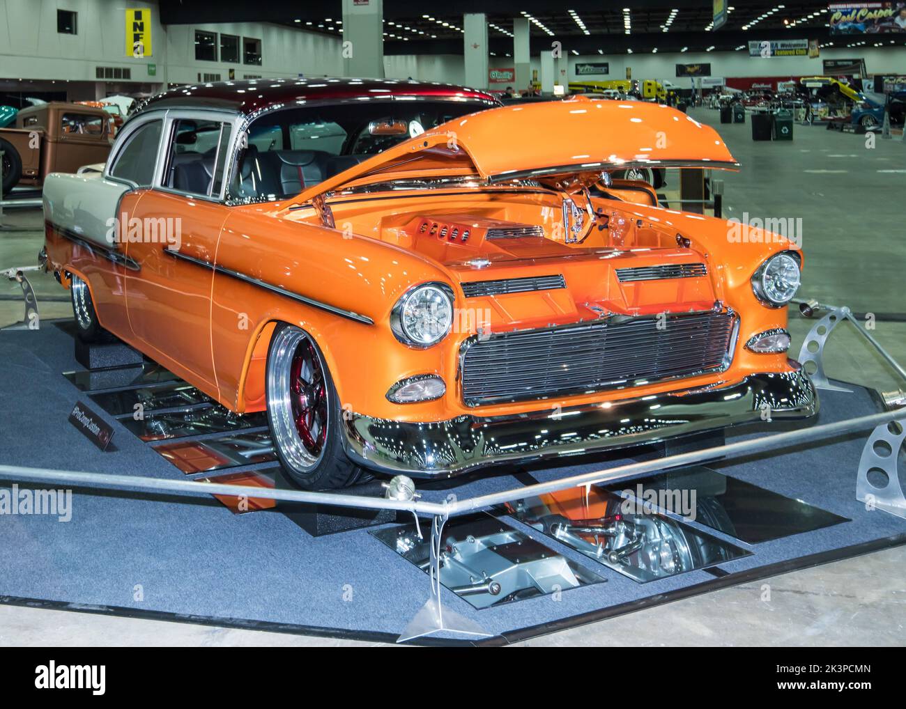 DETROIT, MI/USA March 1, 2019 A 1955 Chevrolet Bel Air