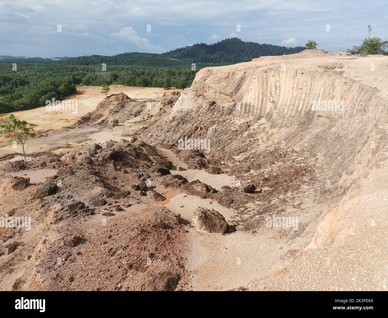 dry and barren land due to erosion after deforestation Stock Photo Alamy