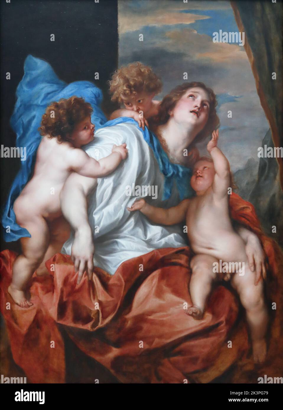 Charity by Anthony van Dyck at the National Gallery, London, UK Stock Photo