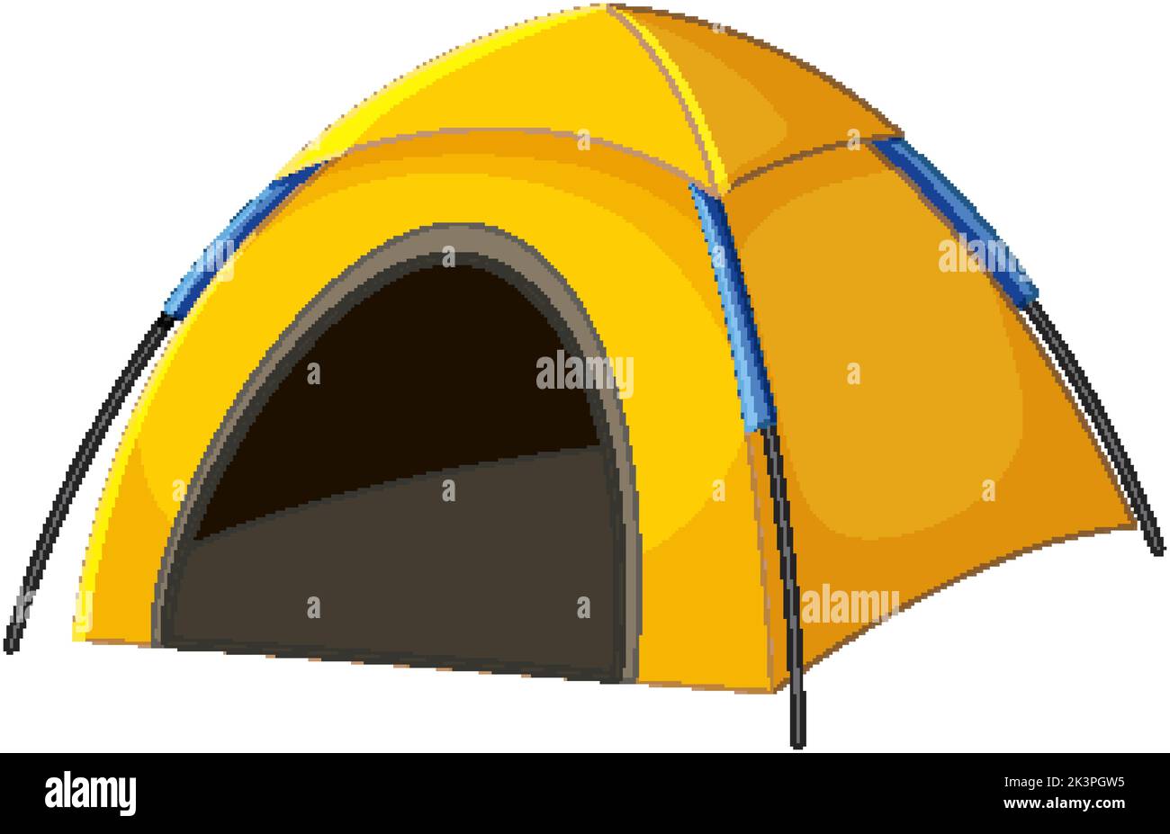 Isolated yellow tent on white background illustration Stock Vector ...