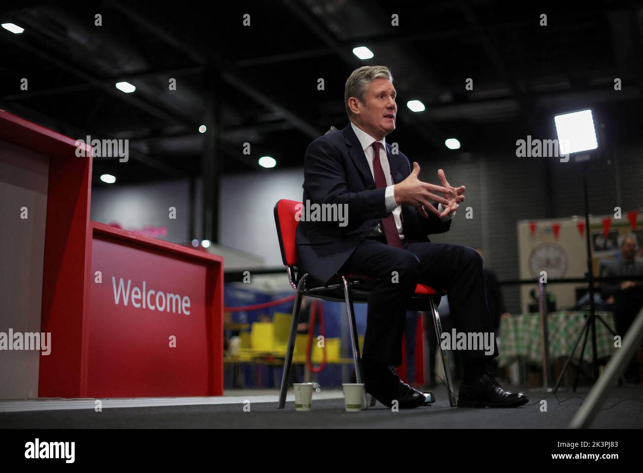 British Labour Party leader Keir Starmer speaks at Britain's Labour Party annual conference in Liverpool, Britain, September 28, 2022. REUTERS/Phil Noble Stock Photo