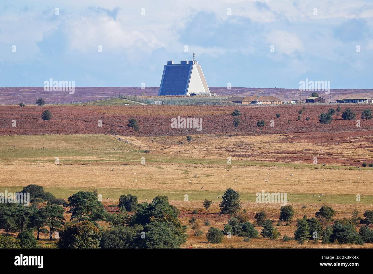 RAF Fylingdales Ballistic Missile Early Warning Station (BMEWS) on the North Yorkshire Moors near Whitby Stock Photo