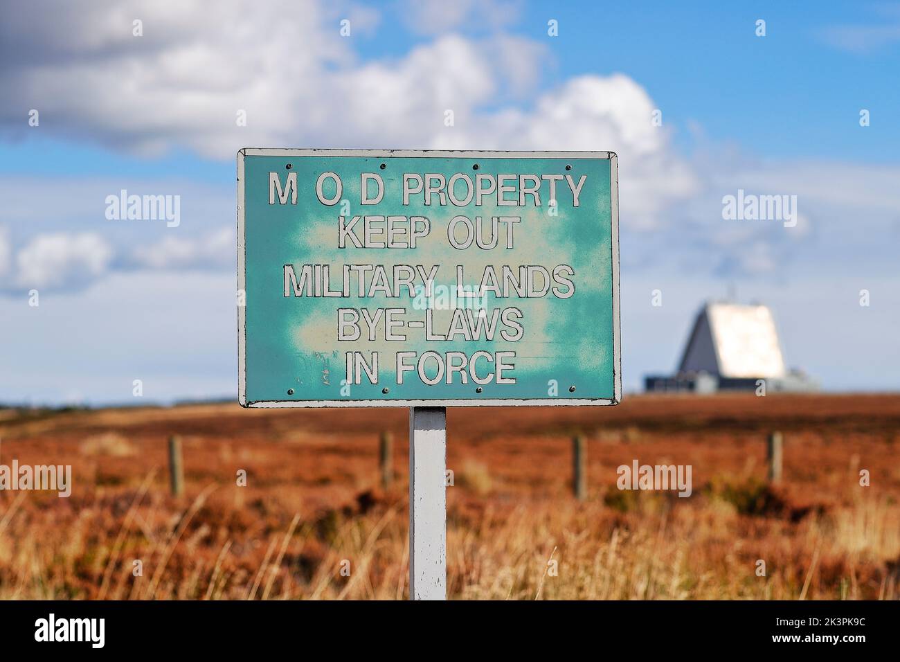 RAF Fylingdales Ballistic Missile Early Warning Station (BMEWS) on the North Yorkshire Moors near Whitby Stock Photo