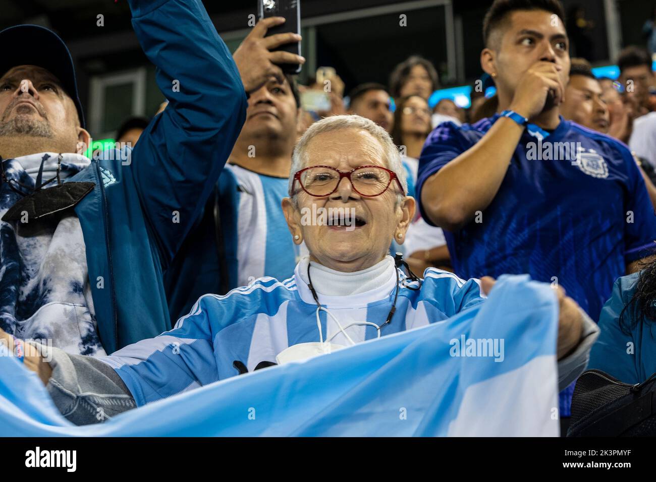 Harrison NJ USA September 27 2022 An Elderly Woman Supporter Of harrison-nj-usa-september-27-2022-an-elderly-woman-supporter-of