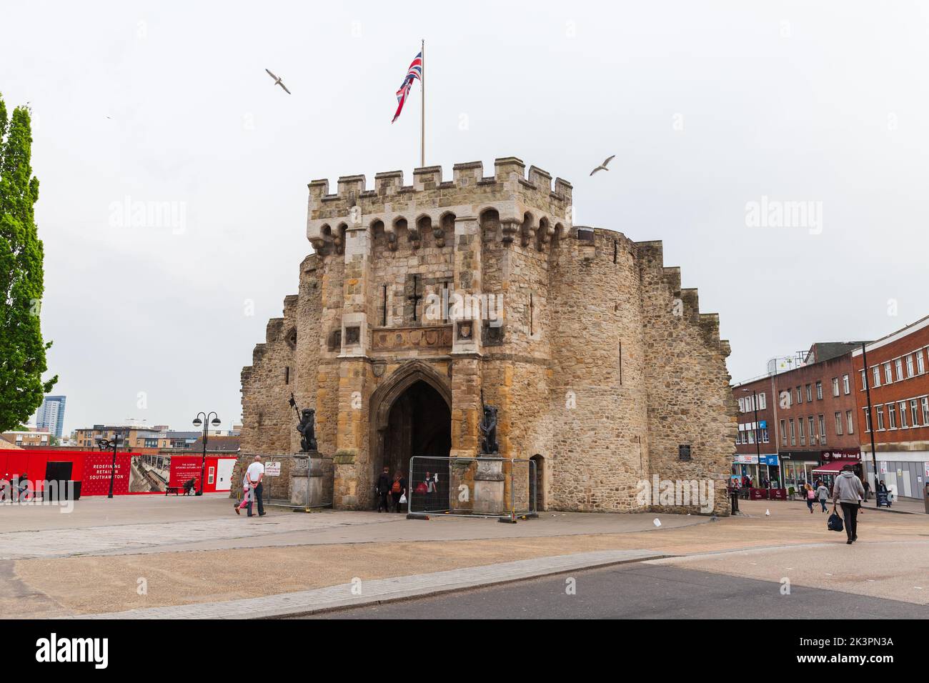 Southampton, United Kingdom - April 23, 2019: The Bargate is a medieval gatehouse in the city of Southampton, England Stock Photo