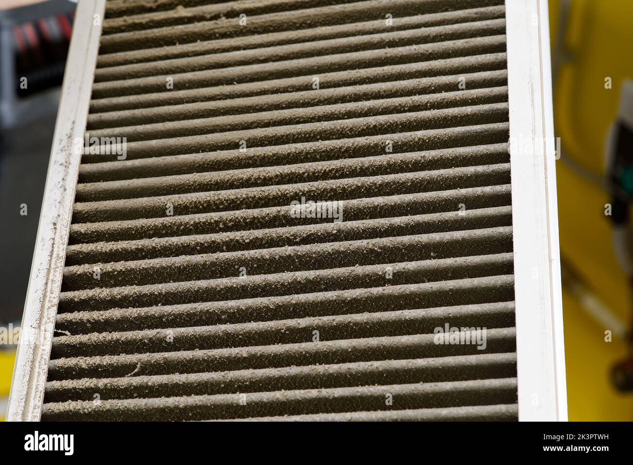 HVAC filter needs to be replaced, Dirty old filter with dust Stock